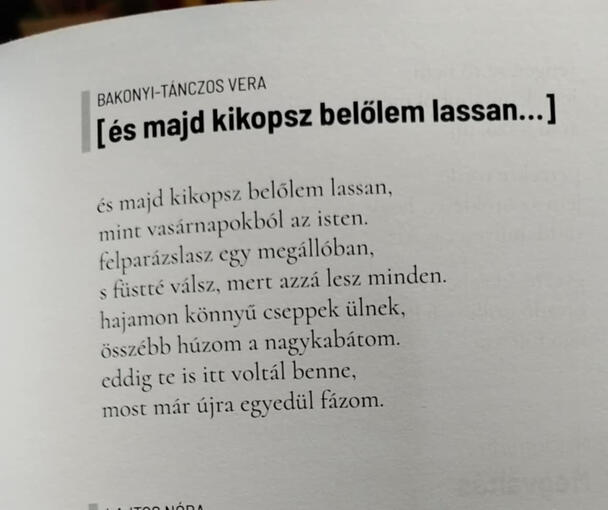 [és majd kikopsz belőlem lassan…] – A hetedik, 2025. április